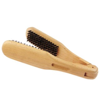 Lược Ép Duỗi Tóc Thẳng Cán Gỗ