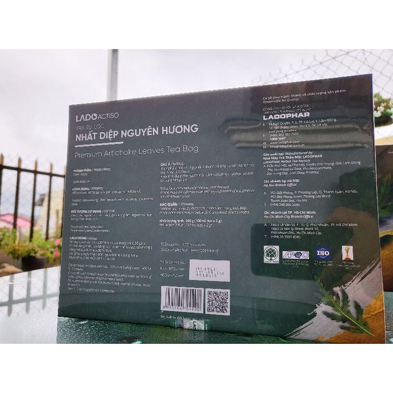 TRÀ TƯƠI Atiso / Actiso Ladophar  Nhất Diệp Nguyên Hương hộp 100 túi lọc