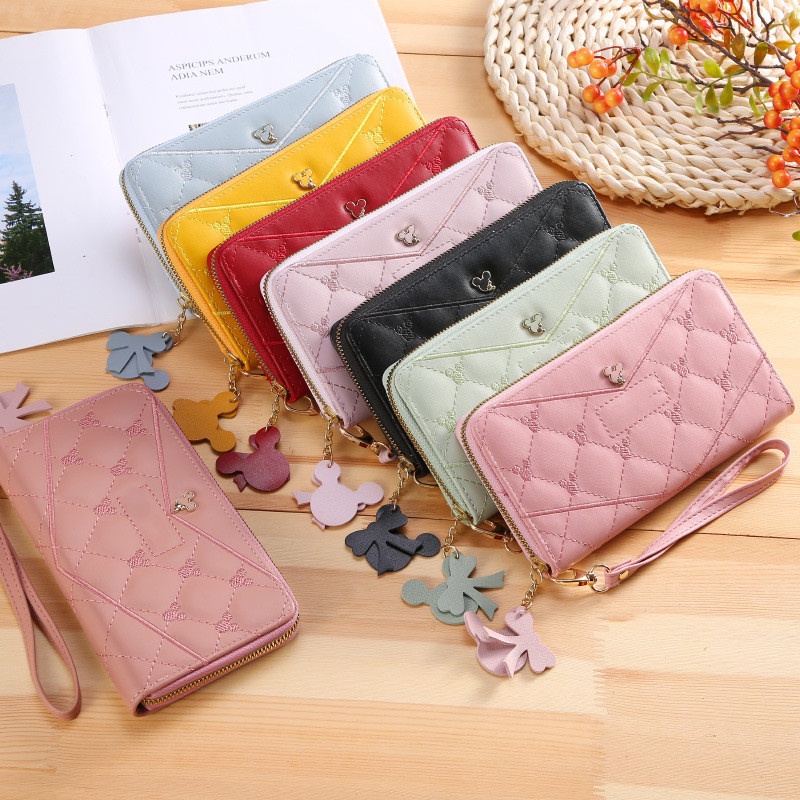 Ví nữ dài cao cấp nhiều ngăn tiện dụng móc khoá dễ thương DVL0020