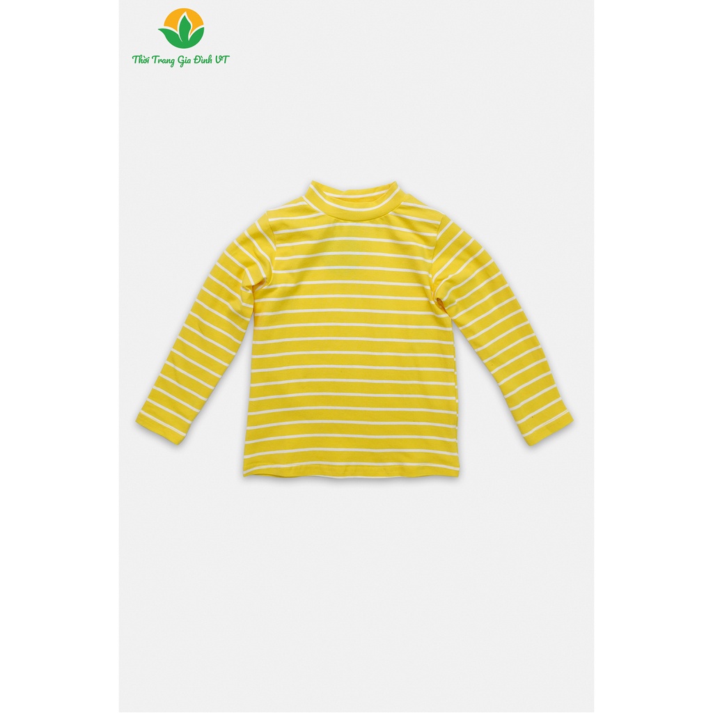 Áo dệt kim dài tay cho bé Việt Thắng, chất liệu cotton, cổ 3 phân kẻ - A67.2202