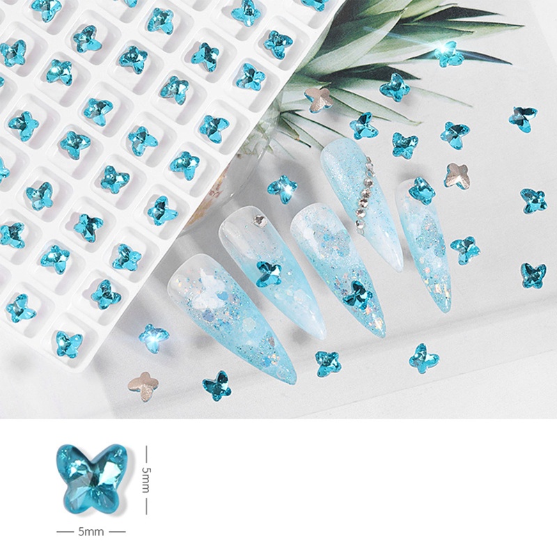 Hạt Đá Trang Trí Móng Tay Sau Lưng Bằng Acrylic Trong Suốt