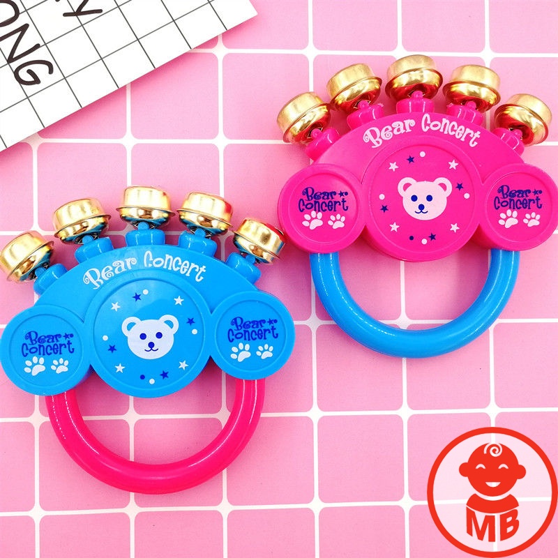 Lục lạc xúc xắc GẤU 5 CHUÔNG cho bé