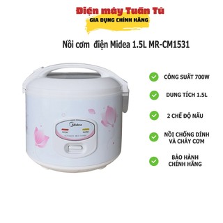 Nồi cơm mini nắp gài midea 1.5 lít mr-cm1531. hàng chính hãng
