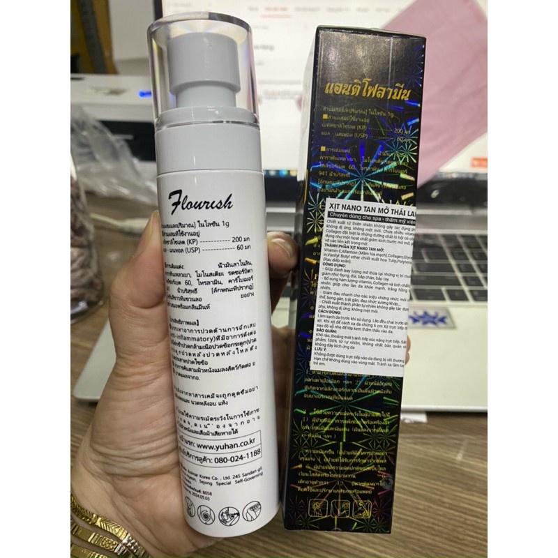 Tan Mỡ Xịt Cấp Tốc Nano Tan Mở Flourish Thái Lan