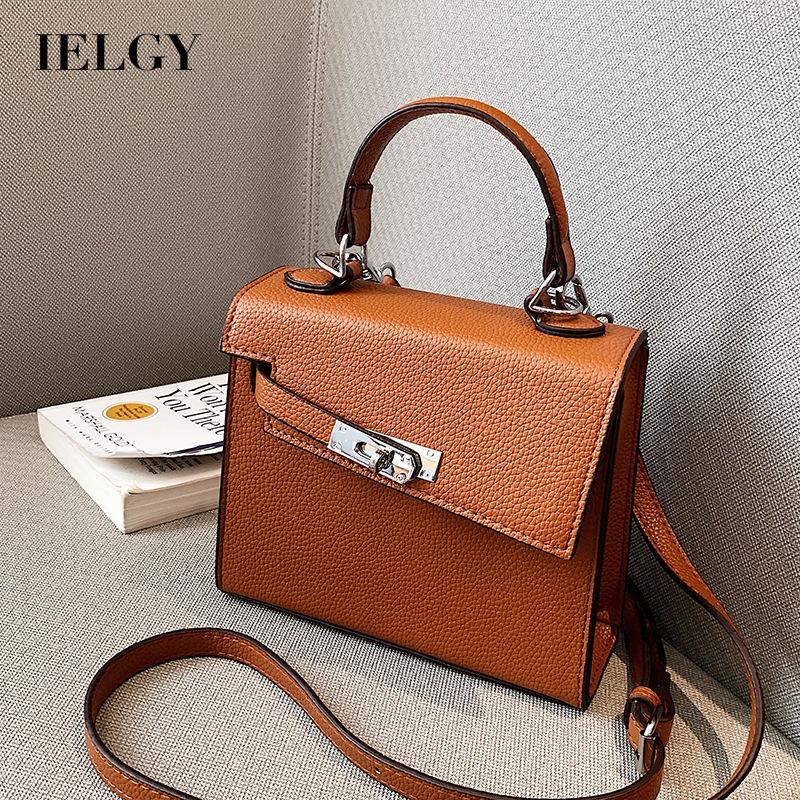 Ielgy Túi Đeo Chéo Nhỏ Hình Vuông Phong Cách vintage Phương Tây Cho Nữ