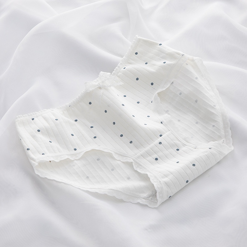 Quần lót nữ cute cotton gân tăm combo 5 mẫu dễ thương 303