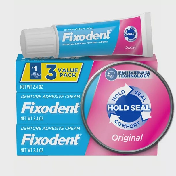 KEO DÁN HÀM GIẢ FIXODENT MAU MOI 68GR CÓ BILL MUA HÀNG AIR