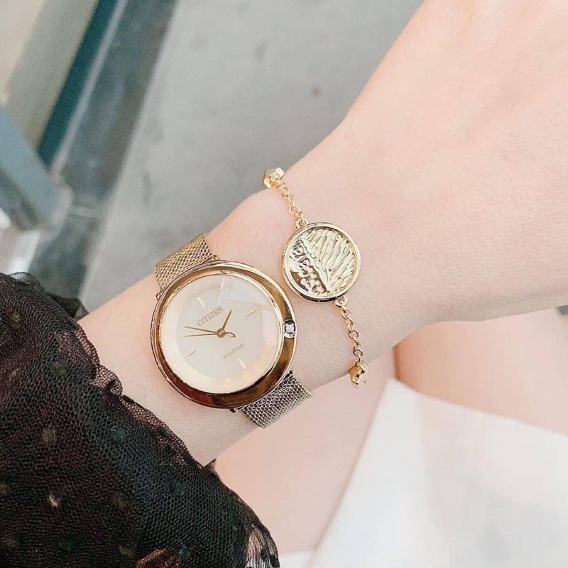 ĐỒNG HỒ NỮ CHÍNH HÃNG Citizen EM0642-52P Eco Drive