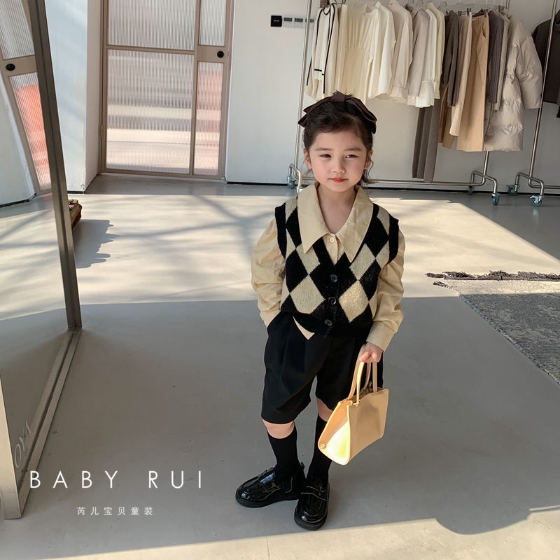 Áo Cardigan Dệt Kim Phong Cách Hàn Quốc Thời Trang Xuân Thu Mới Cho Bé Gái