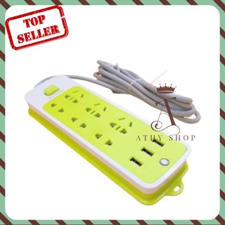 Ổ CẮM 6 LỖ ĐIỆN 3 CỔNG USB, dài nhiều lỗ tiện lợi đa năng tích hợp sạc điện thoại