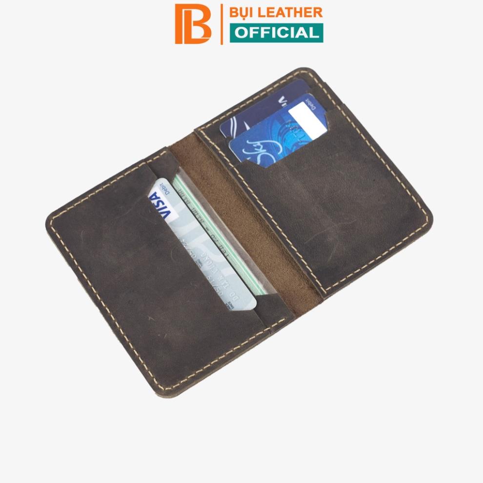 Ví đựng thẻ card holder Bụi Leather V117 da sáp ngựa điên cao cấp ®️