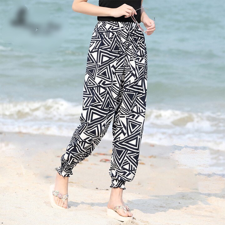 Quần Alibaba Ống Rộng Tập Yoga, Gym, Mặc Nhà, Đi Chơi Đi Biển - Phong Cách Hàn Quốc