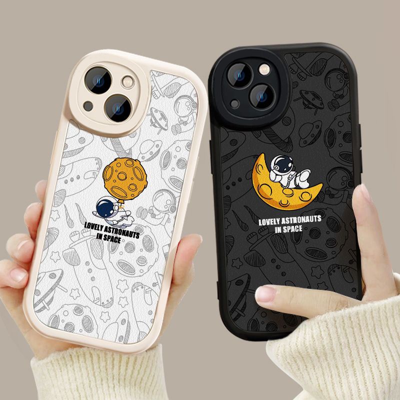 Vỏ silicon hoạt hình thời trang phi hành gia cho OPPO A5s A15 A16 A33 A96 A72 A76 A53 A11 A9 2020 A11X F9 F9pro F11