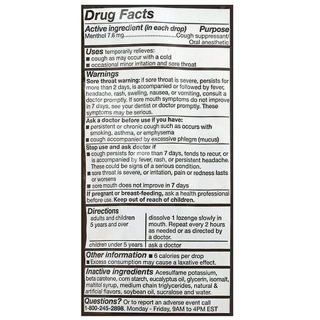 Kẹo ngậm Walgreens Cough Drops Sugar Free - vị chanh mật ong