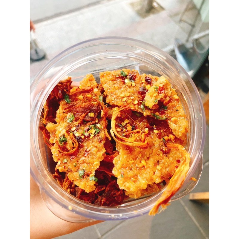 Cơm cháy lắc khô heo Hộp 500gr  TỪ ĐƠN 50K,  Hàng ngon nhà làm