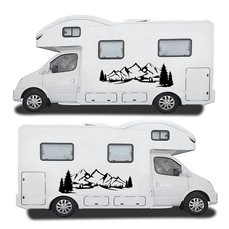 Miếng Dán Trang Trí Thân Xe Hình Ngọn Núi Độc Đáo DIY