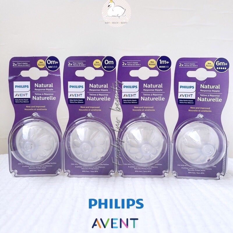 Núm Ti Avent Natural Cho Bình Avent Natural Đủ Size Chính Hãng Mẫu Mới