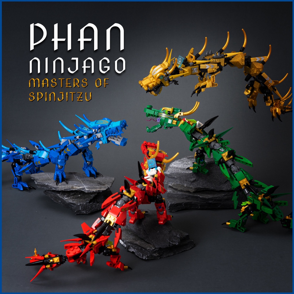 Lego ninjago rồng cỡ lớn 50cm 2 trong 1, đồ chơi lắp ráp lego phát triển tư duy sáng tạo cho bé BOBIKIDS LG07