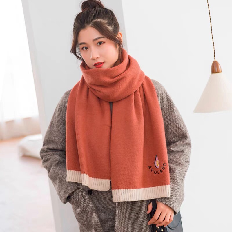 Khăn choàng cổ len cao cấp mùa đông cho nữ màu trơn phong cách thời trang Hàn Quốc KL04.1 Tacado