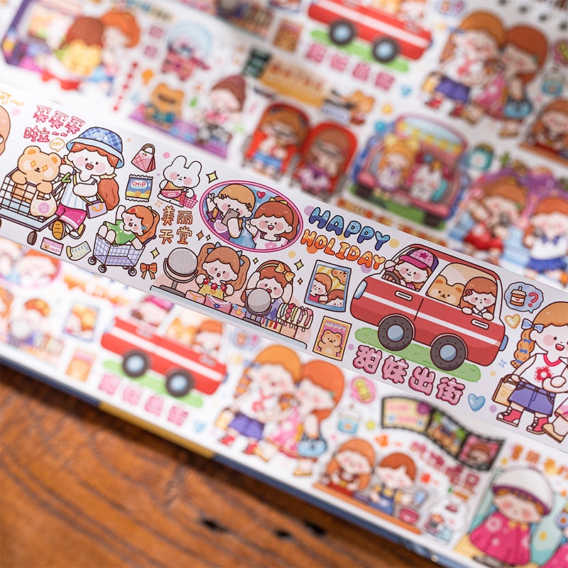 Cuộn Băng Keo Giấy Thấm Dầu Và Dễ Thương 4 Kiểu