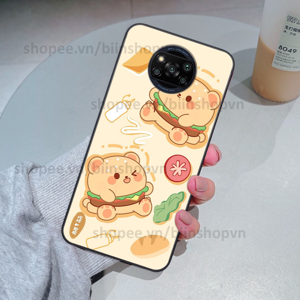 Ốp Xiaomi Poco X3 / Poco X3 Pro in hình gấu chocolate kẹo ngọt siêu đẹp siêu xinh