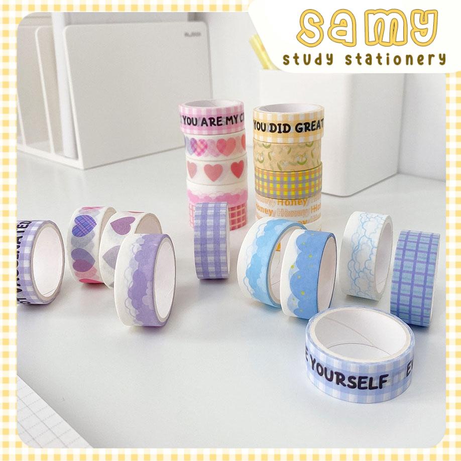 Washi Tape hoạ tiết phong cách Hàn Quốc trang trí sổ tay bullet journal