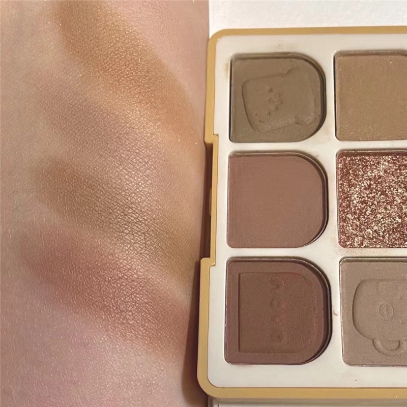 Bảng Phấn Mắt NOVO® 9 Màu Lì Và Ánh Nhũ Kết Hợp Trang Điểm Kháng Nước Và Lâu Trôi 10g