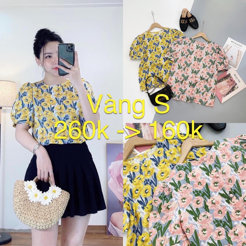 Áo hoa khuy lưng 260k -> 160k