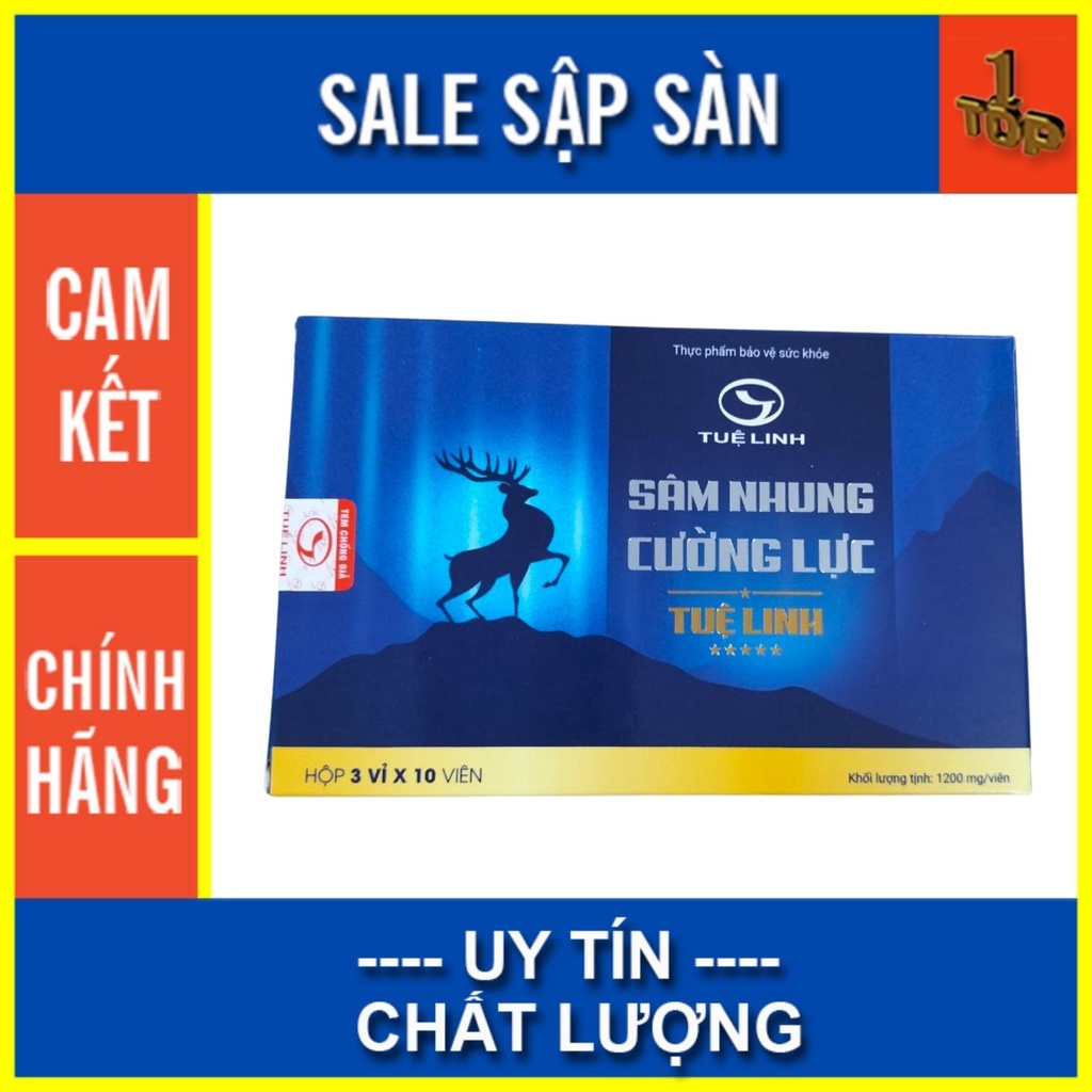 Sâm Nhung Cường Lực Tuệ Linh (Mẫu mới) - Hỗ Trợ Tăng Cường Chức Năng Sinh Lý - Hộp 30 Viên - Top 1 Pharmacy