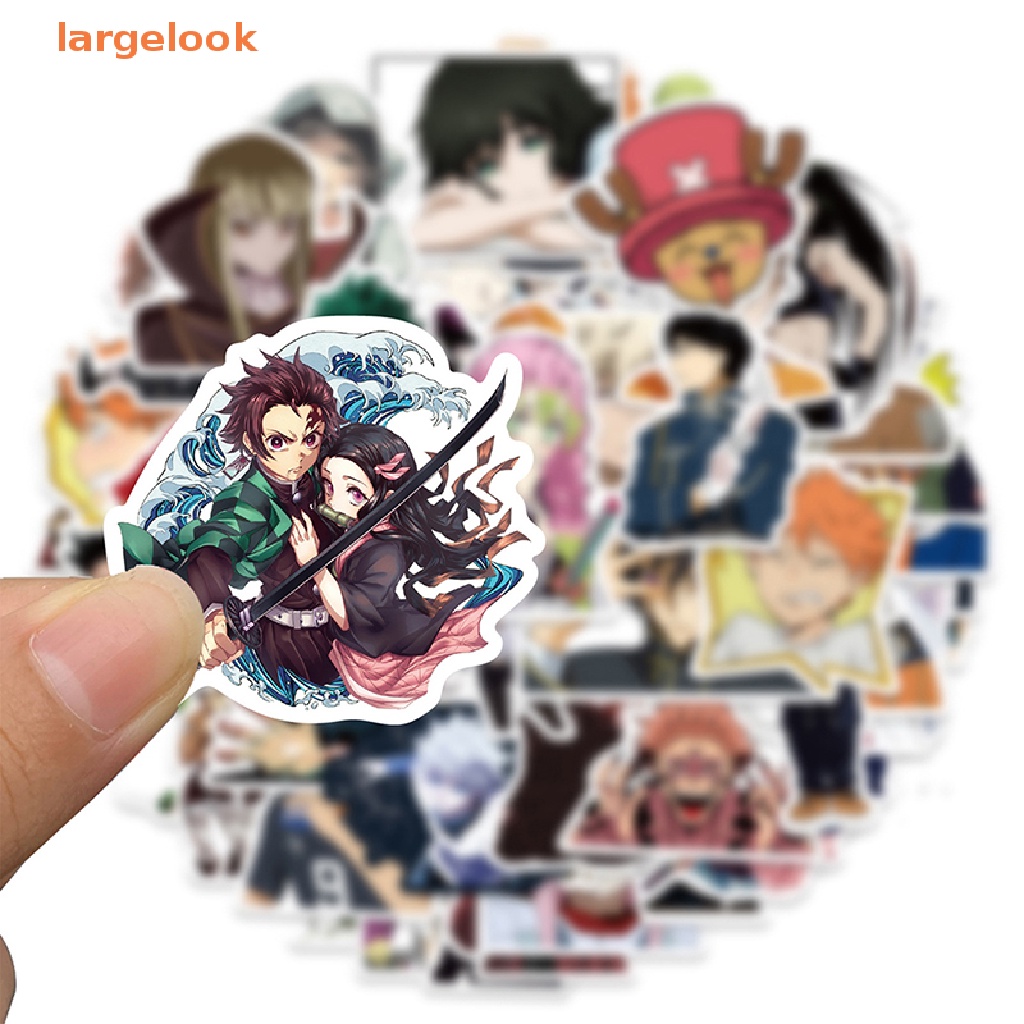 [largelook] 50PCS Classical Anime Graffiti Stickers For Laptop Skateboard Decal Stickers