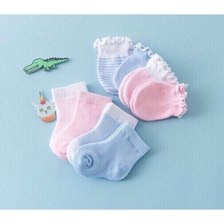 Sét bao tay chân cao cấp chất liệu cotton mềm mại thoáng khí - Bao tay sơ sinh shop BOLYN