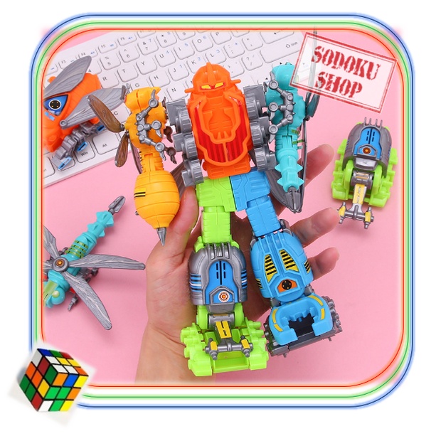 03020 Đồ Chơi Lắp Ráp 5in1, Đồ Chơi Kết Hợp Siêu Nhân 5in1