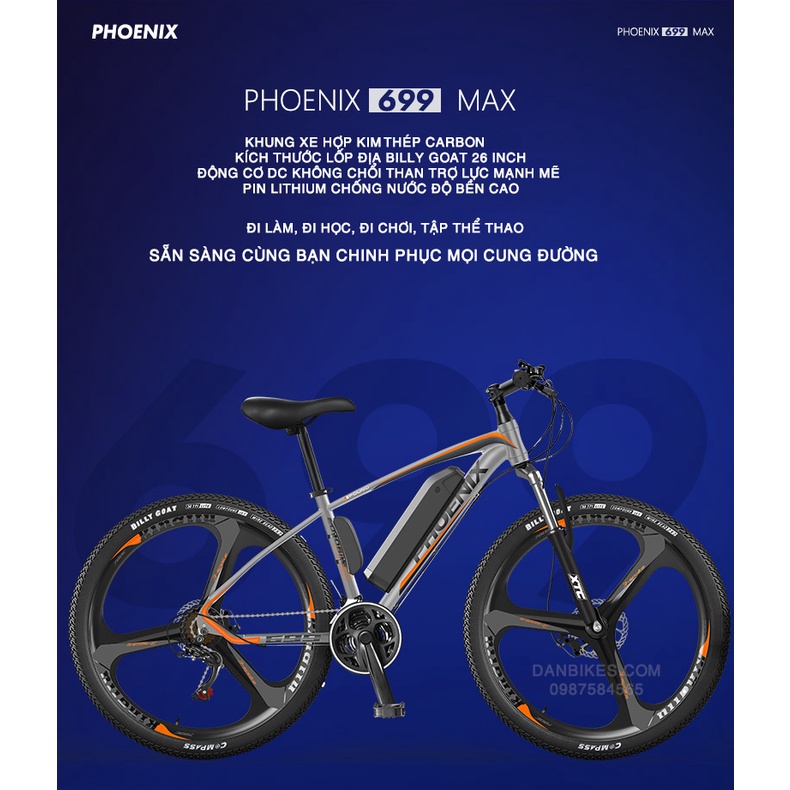 XE ĐẠP ĐIỆN ĐỊA HÌNH MTB PHOENIX 699 MOUNTAIN VÀNH ĐÚC