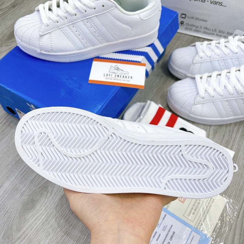 Giày Thể Thao Mũi Sò Full Trắng Nam Nữ  giày sneaker trắng basic thanh lịch dễ phối đồ
