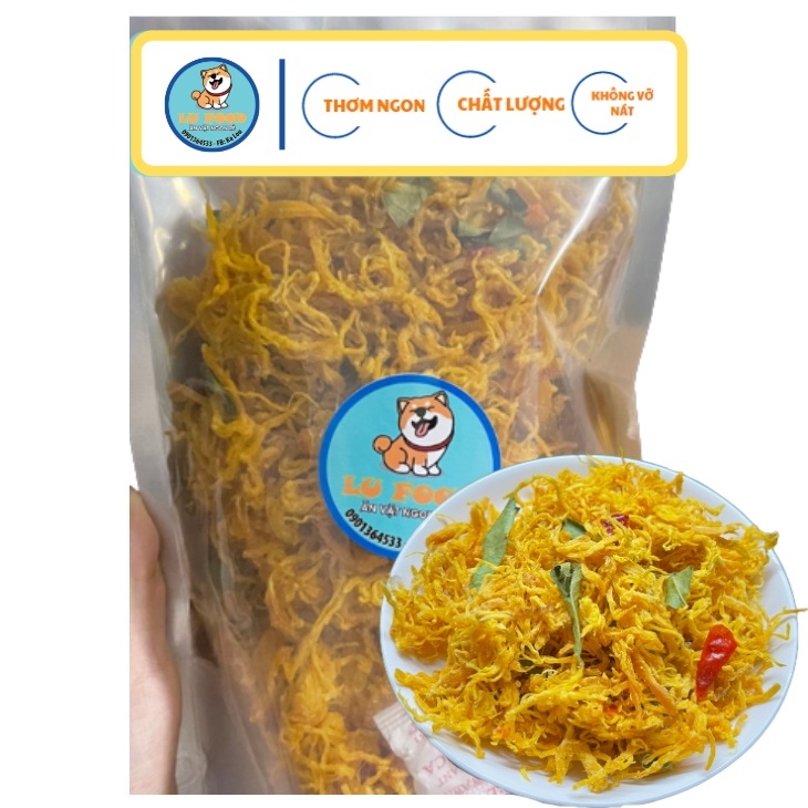 Gói 500 Gram Khô gà lá chanh loại ngon ( Giòn ngon – đậm vị ) | Lu food