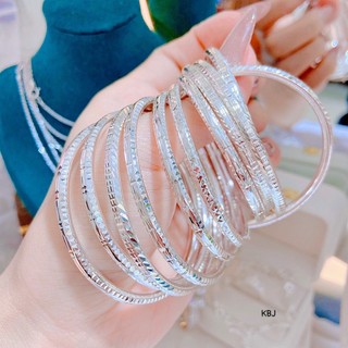 Lắc tay / Vòng tay bạc kiềng cứng chất liệu bạc ta