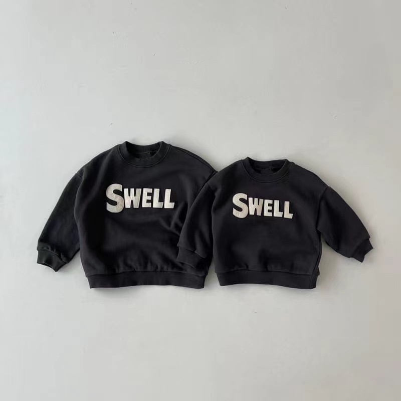 Áo Nỉ Tay Dài Dáng Rộng Phong Cách Thể Thao Thời Trang Xuân Thu Cho Bé Trai Và Gái