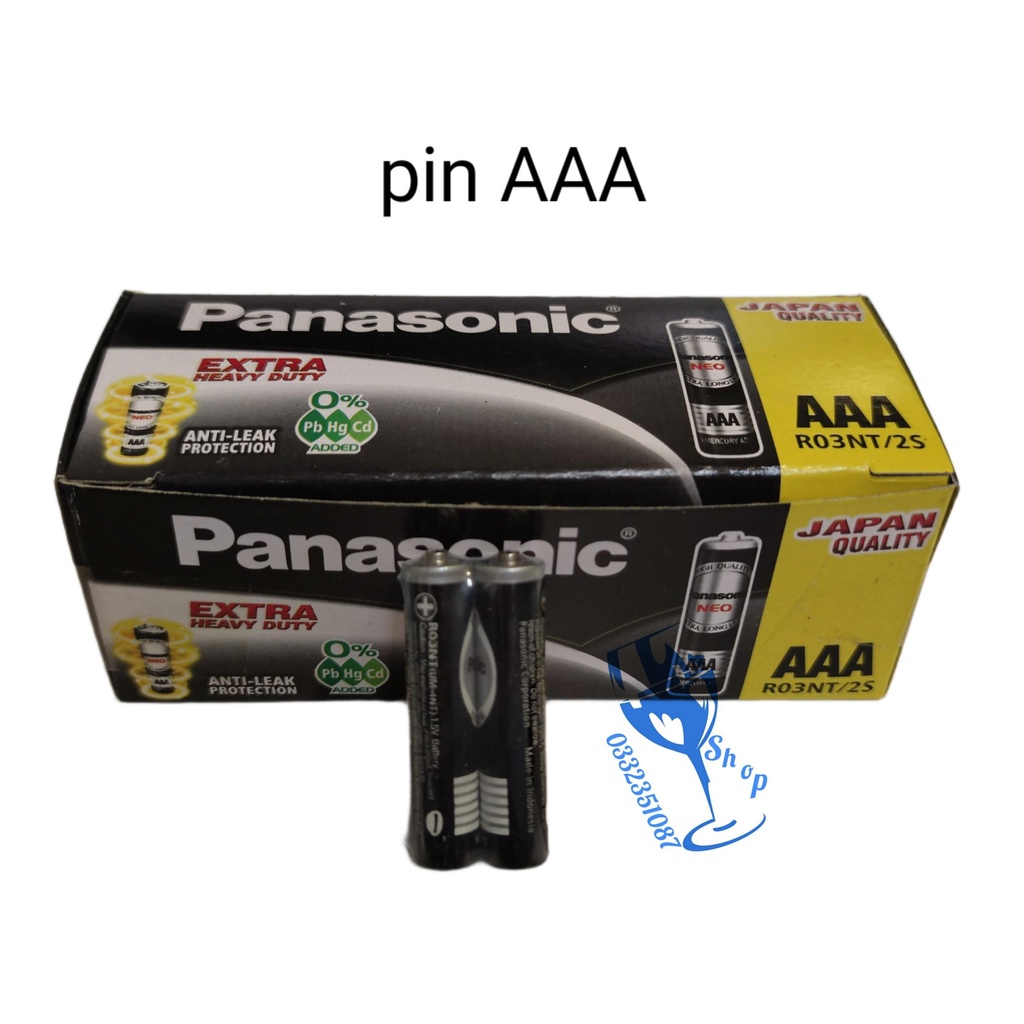 [Ảnh thật] 10 đôi pin than đũa AAA Panasonic NEO Extra Heavy Duty R03NT 1.5V shopgiadungluongyen