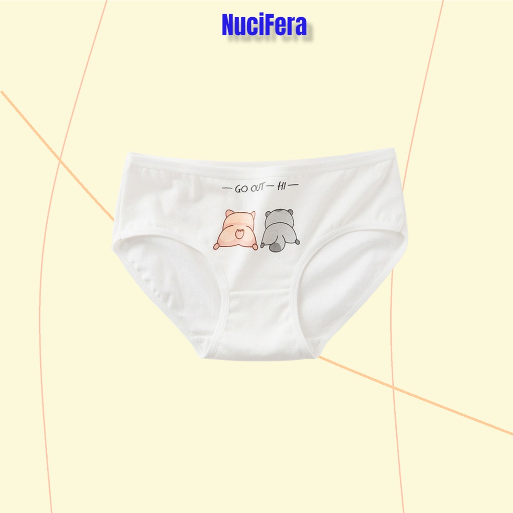 Quần lót dễ thương nữ sinh họa tiết mèo Go out Mẫu lẻ_ NuciFera