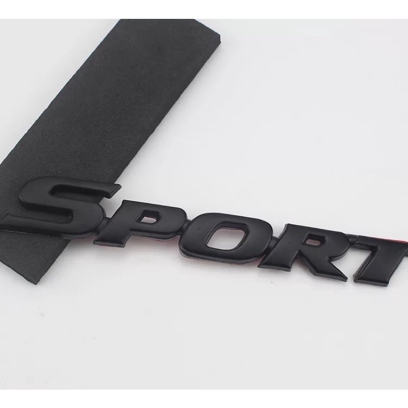 Chữ Sport kim loại dán xe ô tô