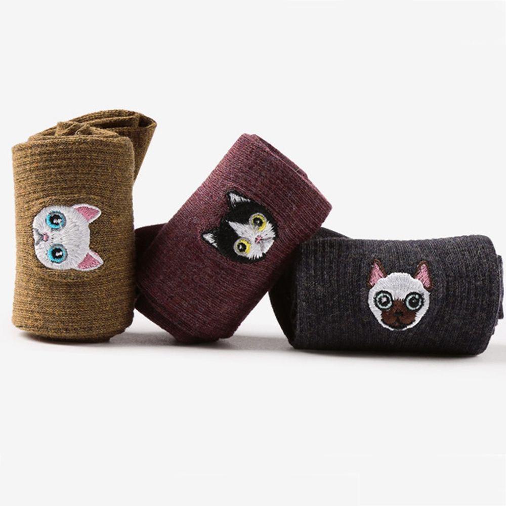 ESPO Tất Hoạ Tiết Động Vật Thêu Thiết Kế Dày Dặn Giữ Ấm Cao Cấp Thời