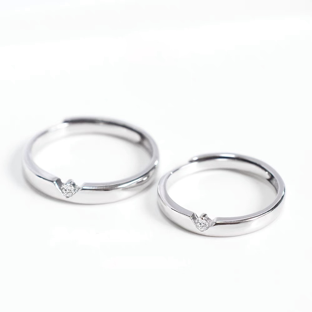 Nhẫn Đôi Bạc Dreamsilver, Nhẫn Cặp Princess Chỉnh Được Size ND032