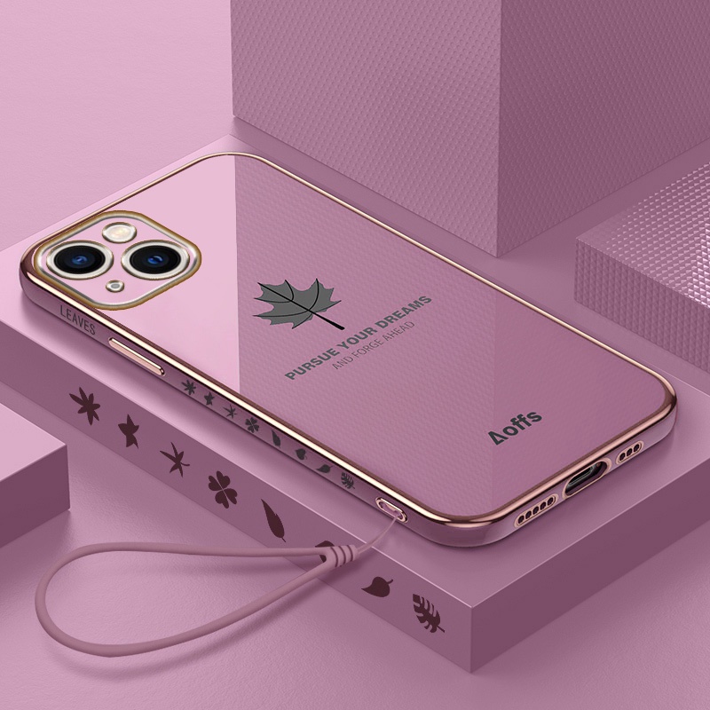 Ốp Điện Thoại Mềm Họa Tiết Lá Phong Mini 2 Trong 1 Cho iPhone 13 Pro Max 13 Pro 13 13Pro 13ProMax 13Mini
