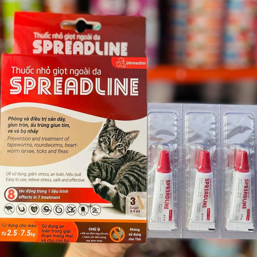 Nhỏ Gáy Spreadline Cho Mèo 1 Tuýp
