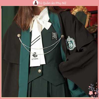 Set Áo blazer 2 Dây + Chân Váy Đồng Phục Phong Cách Harry Potter