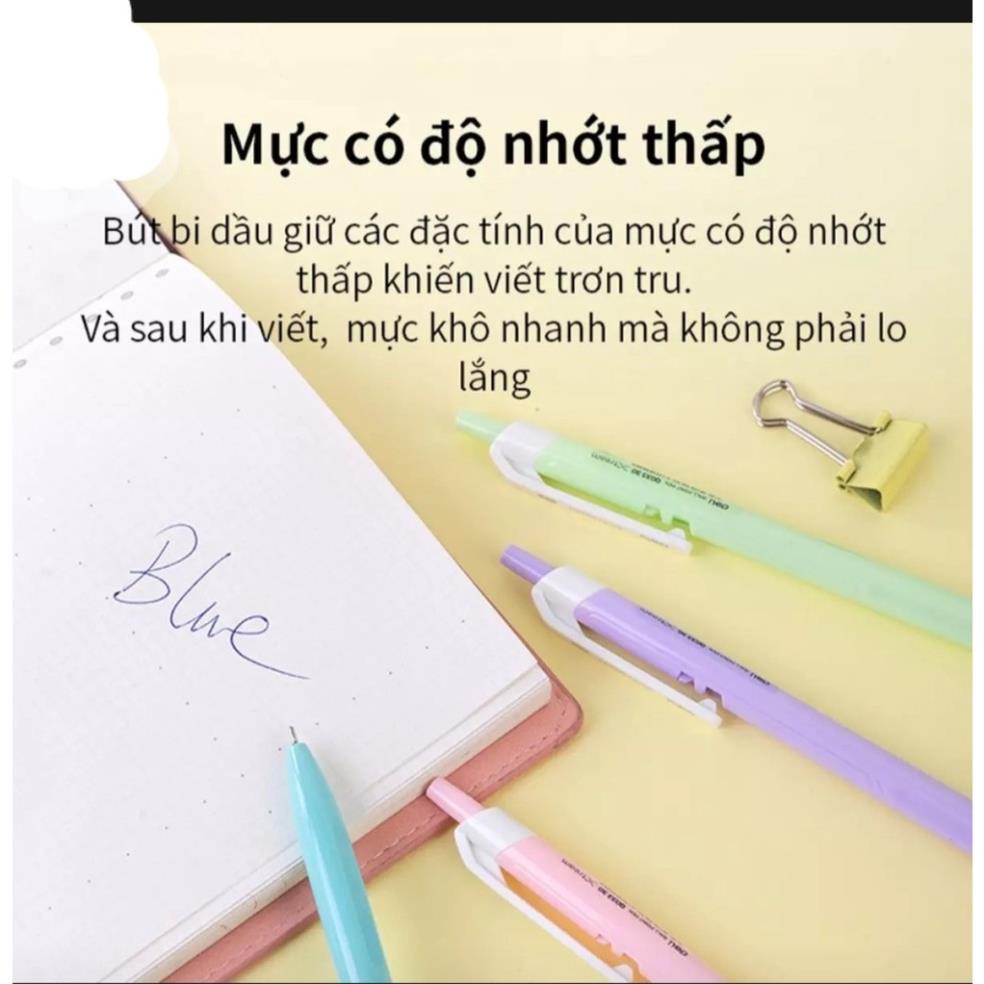Bút bi bấm mực xanh ngòi 0.7mm - DELI Q03336