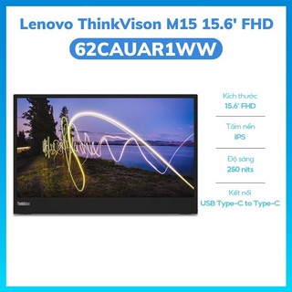 Màn hình Di Động Lenovo ThinkVision M14 M15 M14D L15 (61DDUAR6WW) 14-15 Inch Full HD, Siêu Mỏng Nhẹ - BH 36 Tháng