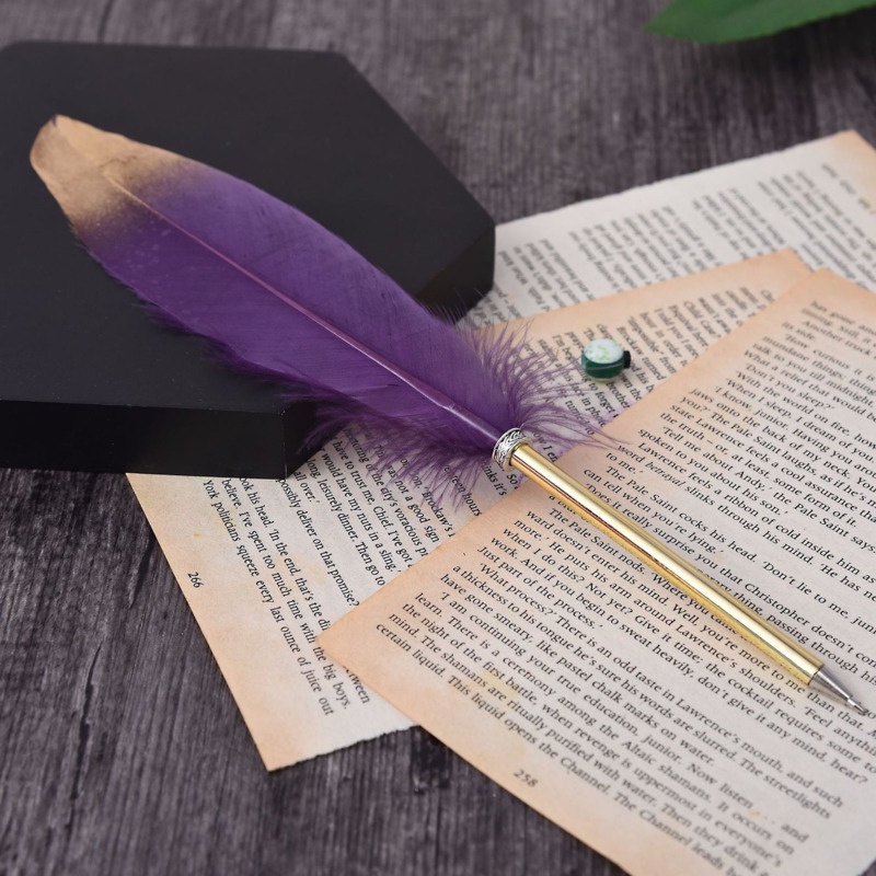 1 Bút Bi Hình Lông Vũ Sáng Tạo