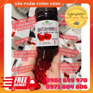 Vitamin E đỏ Nga Mirrolla 400mg (Sản phẩm chính hãng)