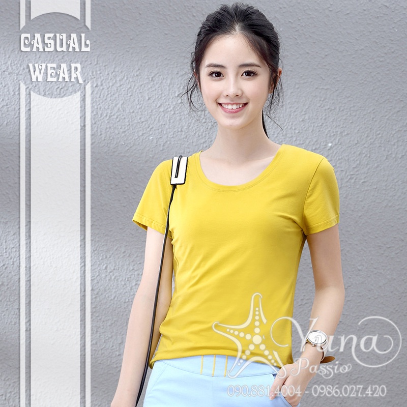 Áo Thun Cotton Thái Nhập Cao Cấp , Áo Phông Nữ YUNA Chất Xịn Đẹp